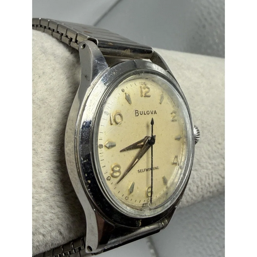 Bulova Selfwinding Automatic Working Mens Watch Vintage 33MM 6.5